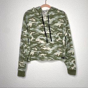 PINK Victoria’s Secret Camo Hoodie Sweater